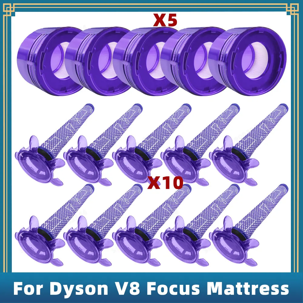 Compatible For Dyson V8 Focus Mattress Vacuum Cleaner Replacement Spare Parts Accessories Pre Rear Post Filter