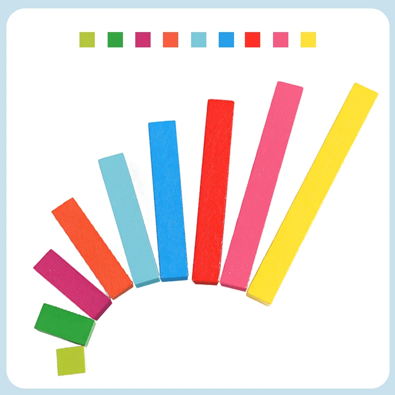 Montessori-Lehrmittel für Mathematik, Lernen, farbige Dezimalstäbe, Puzzle-Spielzeug, Kindergarten, frühkindliche Bildung