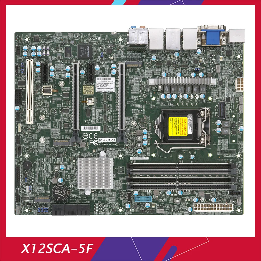 For Supermicro X12SCA-5F W580 Support  W-13xx and 12 I7 I9 PCIE 4.0 32G 3200 ECC Server Motherboard Fully Tested Good Quality