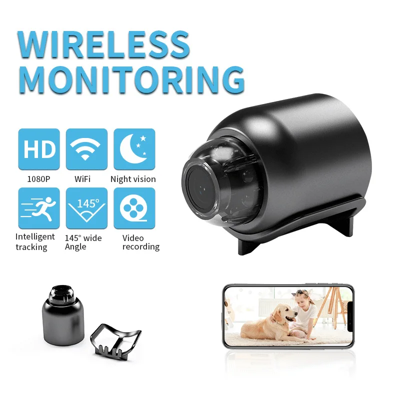 1080P HD Mini WiFi Camera Indoor Safety Security Surveillance Baby Monitor Night Vision Camcorder IP Cam Audio Video Recorder