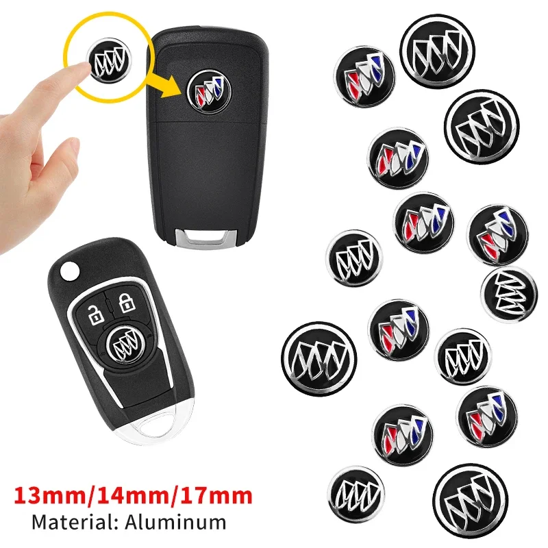 

13mm 14mm 17mm Car Emblem Insignia Aluminum sticker Key Logo For Buick Park Avenue Excelle GT XT LaCrosse Regal enclave Envision