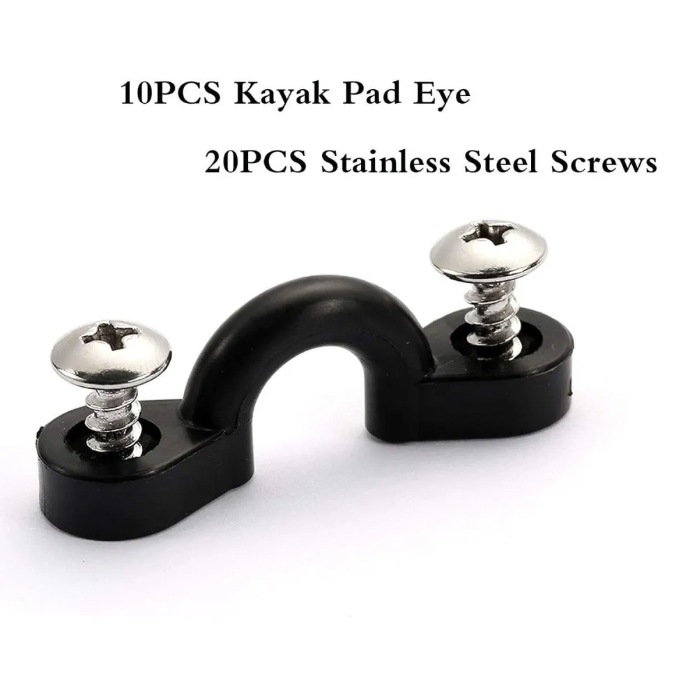 10PCS Kayak Clips Inflatable Boat Fish Rowing Tool Marine Boats Aquatic Sports Surfing Deck Rigging Kit Elastic Rope Accessories