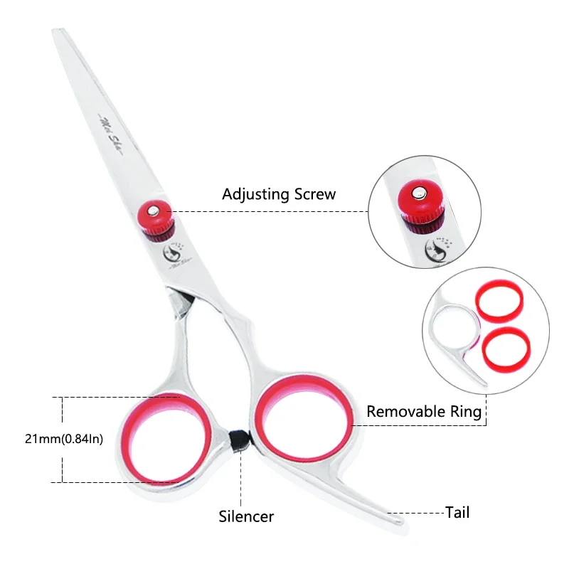 6 inch Meisha Steel Pet Grooming Scissors Shape Blade Dog Cutting Hair Clipper Puppy Groomer Up Curved/Down Curved Shears B0001A