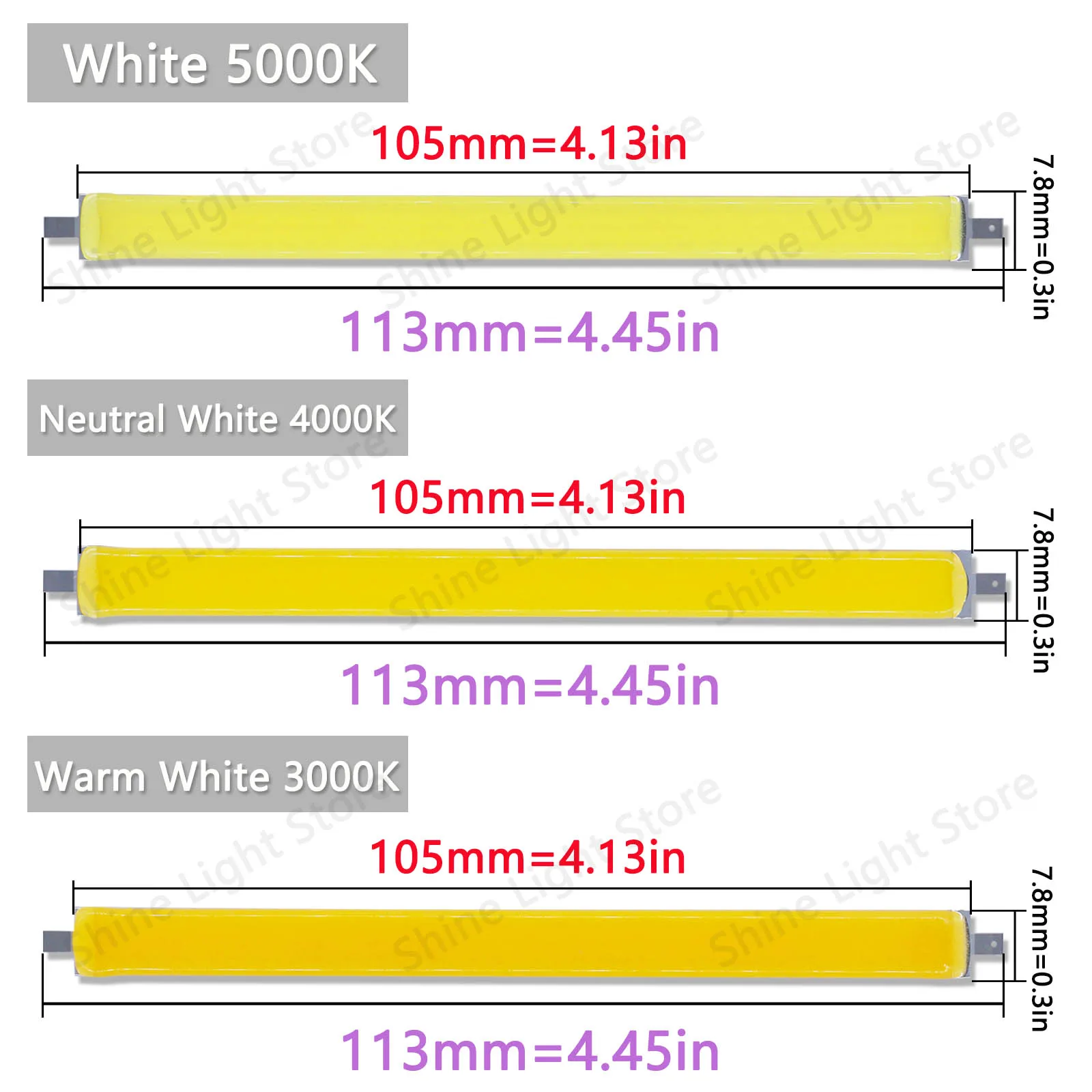 LEDハードフィラメント高電圧セラミック基板,家庭用光源,管状ライトストリップ,電球アクセサリー,6〜7W, DC230-235V