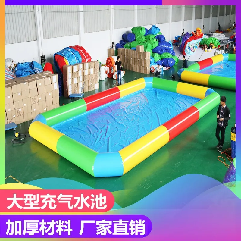 Large inflatable pool bracket swimming pool children's play pool fish pond outdoor mobile water park equipment