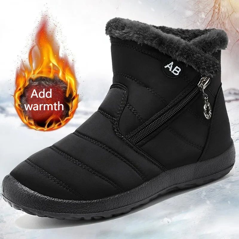 

New Women's Cotton Shoes Winter Long Tube Warm Cotton Women Boots High Top Old Men Shoes Couple Large Size Snow Platform Boots