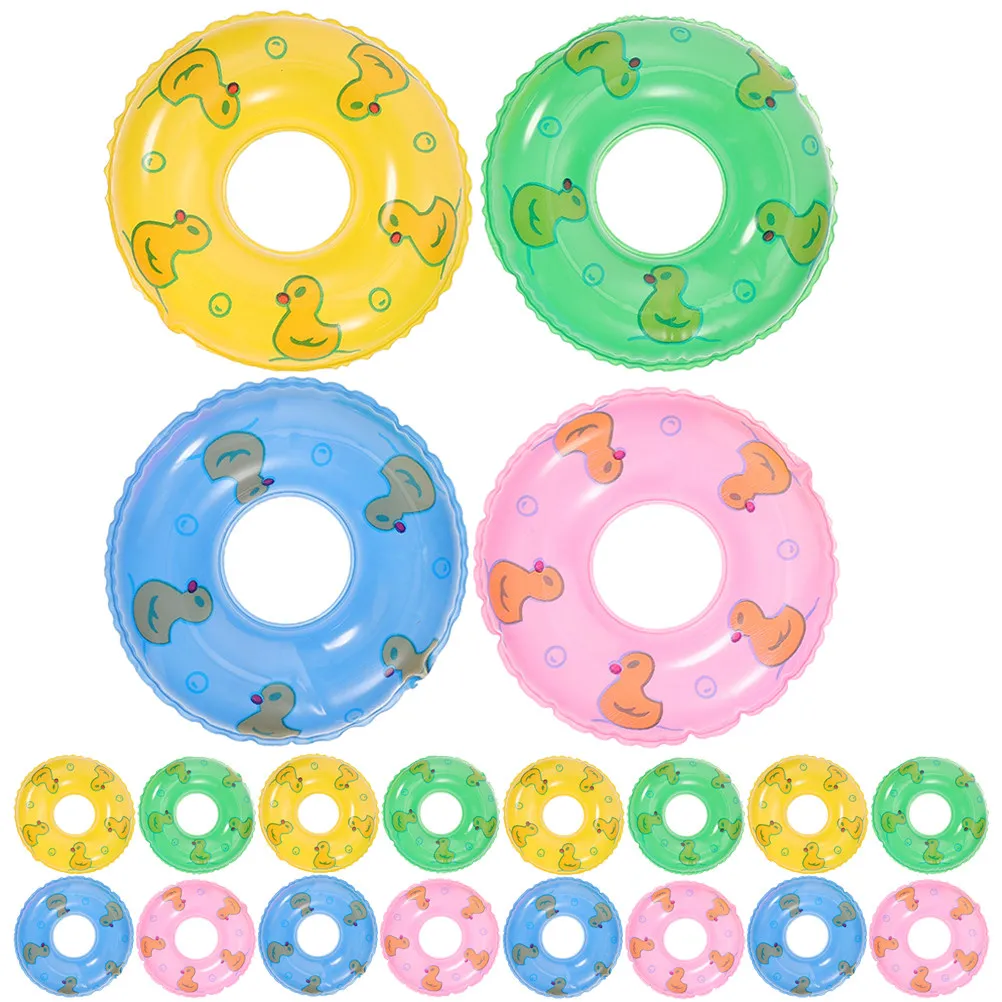 

20 шт. миниатюрных плавательных кругов из полипропилена, компактные, легкие, многоразовые, для купания младенцев, аксессуары для душа, детский набор, маленькие