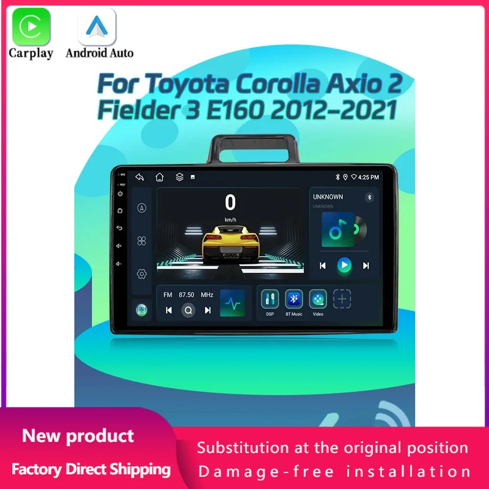 

Android 14 For Toyota Corolla Axio 2 Fielder 3 E160 2012-2021 Car Radio Navigation 4G Multimedia Wireless Carplay Screen Stereo