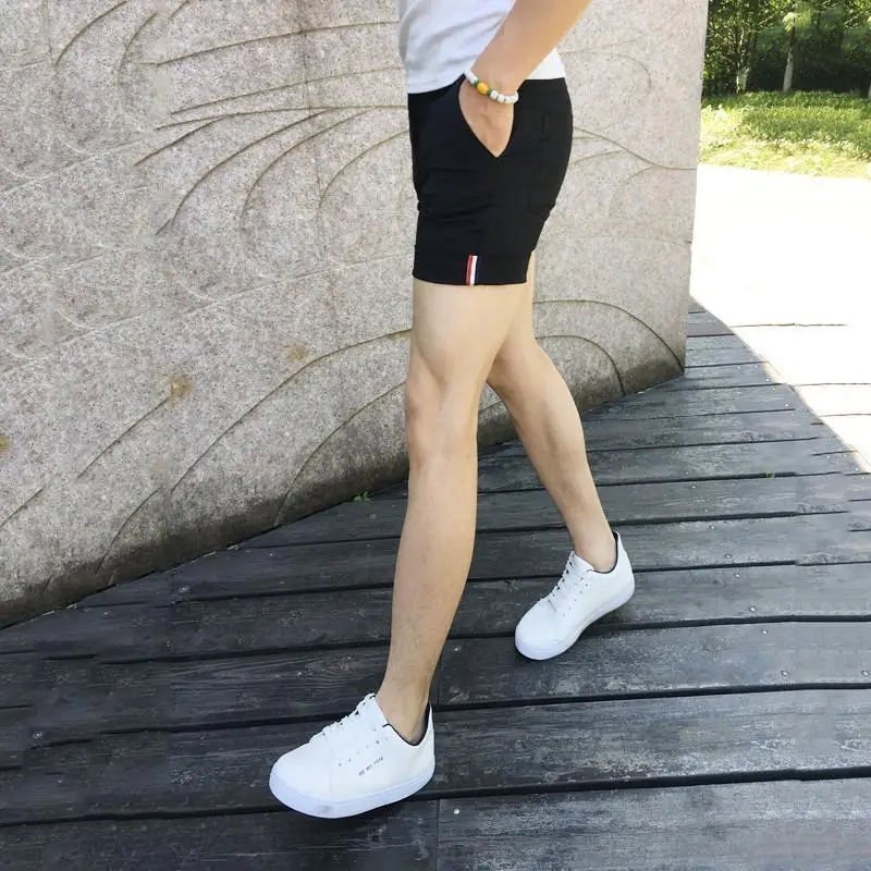 Sexy Skinny White Shorts Mens Slim Tight Green Cotton Short Pants Slim Fit Social Night Club Outfits Black Elastic Hot Shorts