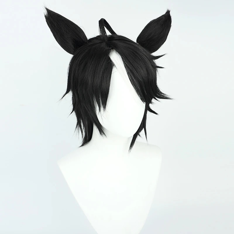 Game Uma Musume Pretty Derby Fuji Kiseki Cosplay Wig Ears Tail Halloween Party Costume Prop Synthetic Hair Heat Resistant Fiber