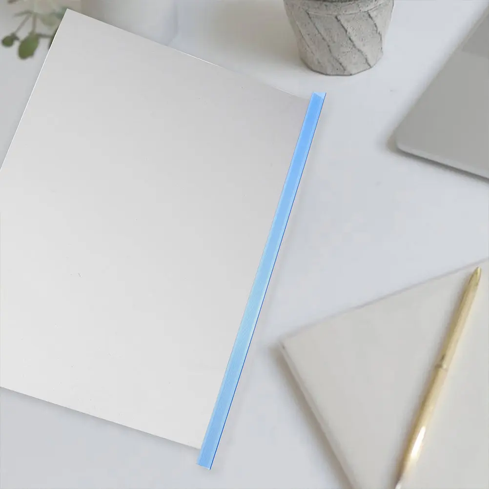 

10pcs Transparent Pull Rod Clips Plastic Slide Binders For Book Binding Loose Leaf Binder Mechanism Document Organization Folder