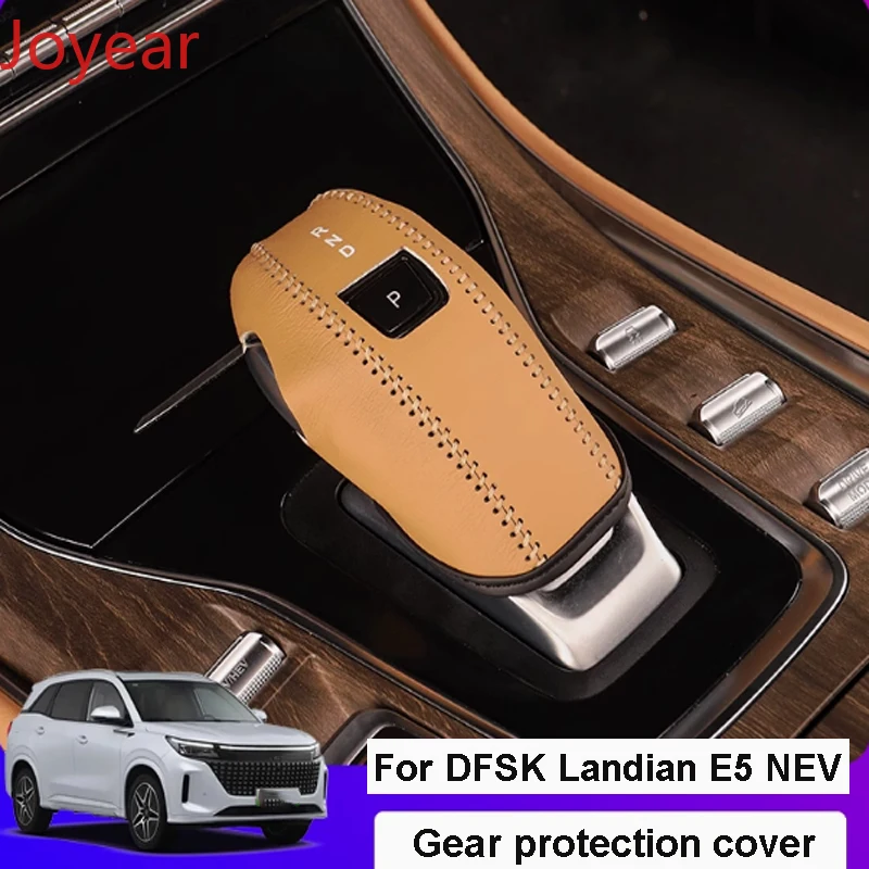 

For DFSK Landian E5 NEV 2023 2024 Car Gear Protection Cover Central Control Shift Leather Cover Wear-resistant Accessories