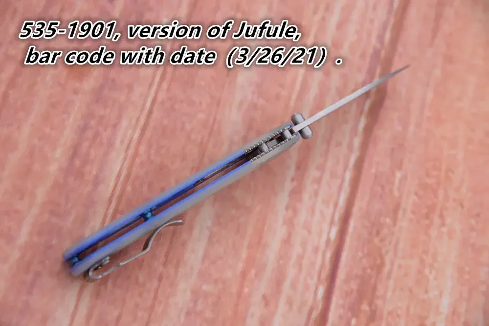 JUFULE 535 أفضل رغوة اليشم G10 مقبض 535-1901 علامة 20CV شفرة النحاس غسالات للطي جيب EDC أداة التخييم هانت سكينة للاستعمال الخارجي