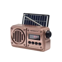 MD-499 Wireless Bluetooth Speaker MP3 Playback FM Radio Solar Charging Emergency Radio Full Band High Sensitivity