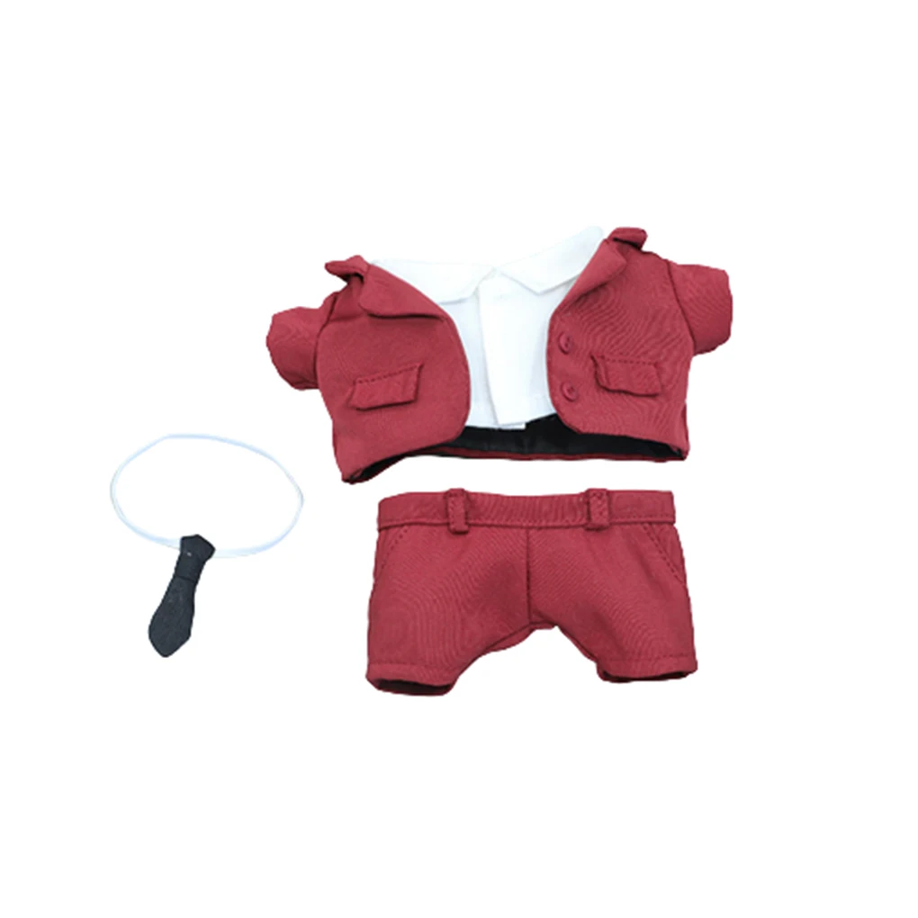 Doll Clothes Set Simple Design Coat Shirt Trousers Tie Kit Collection