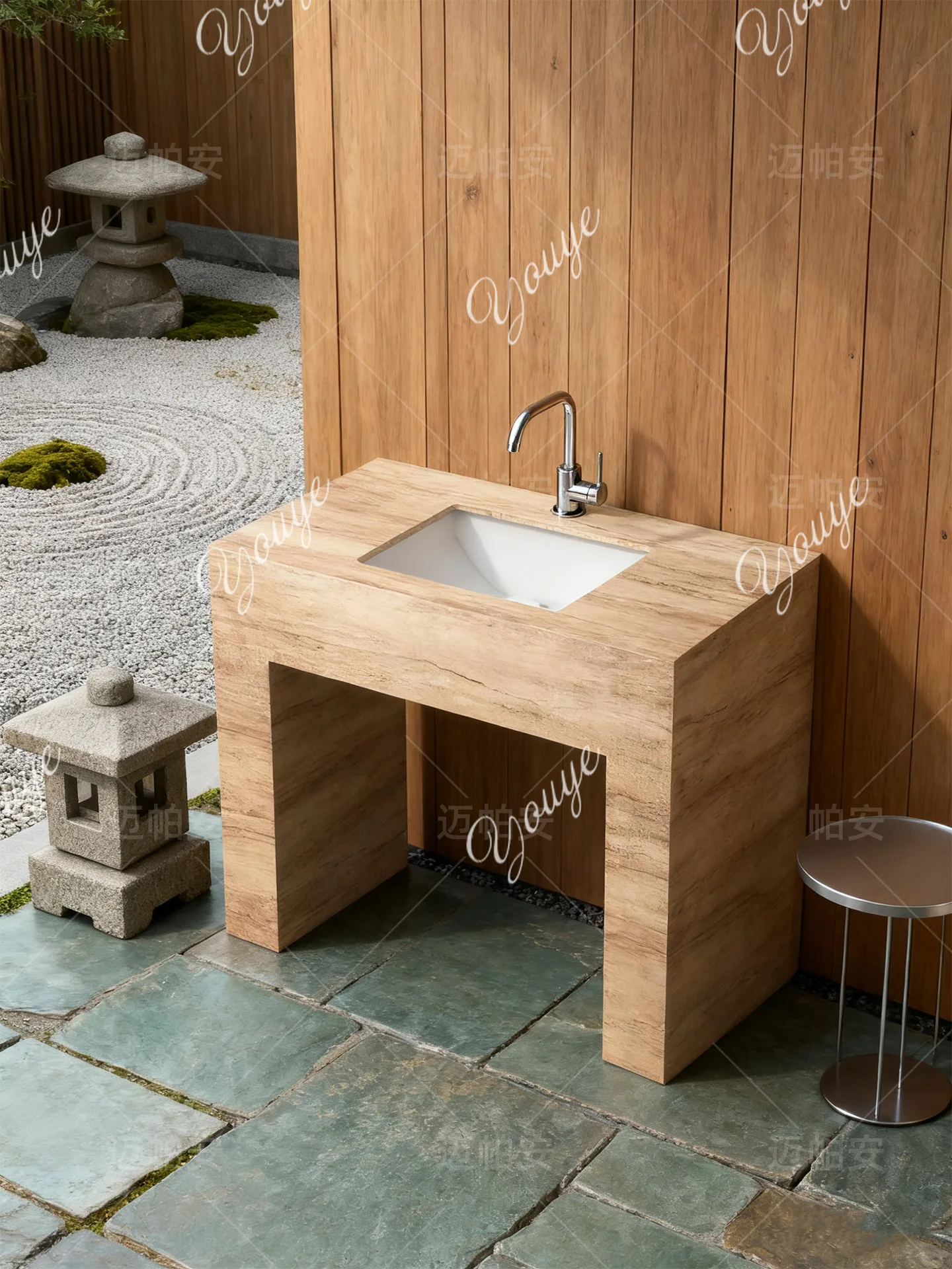 

F Outdoor floor-to-ceiling wash basin courtyard garden wash basin outdoor balcony wash basin integrated