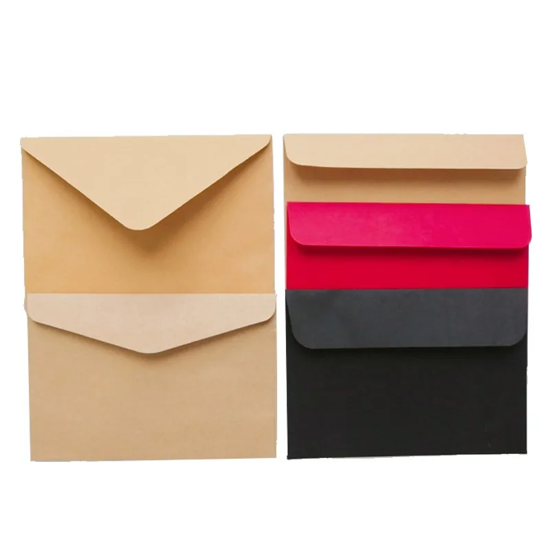 5Set Envelope Greeting card Kraft Paper Gift Window Envelopes colorful DIY party message Invitation 11x16cm