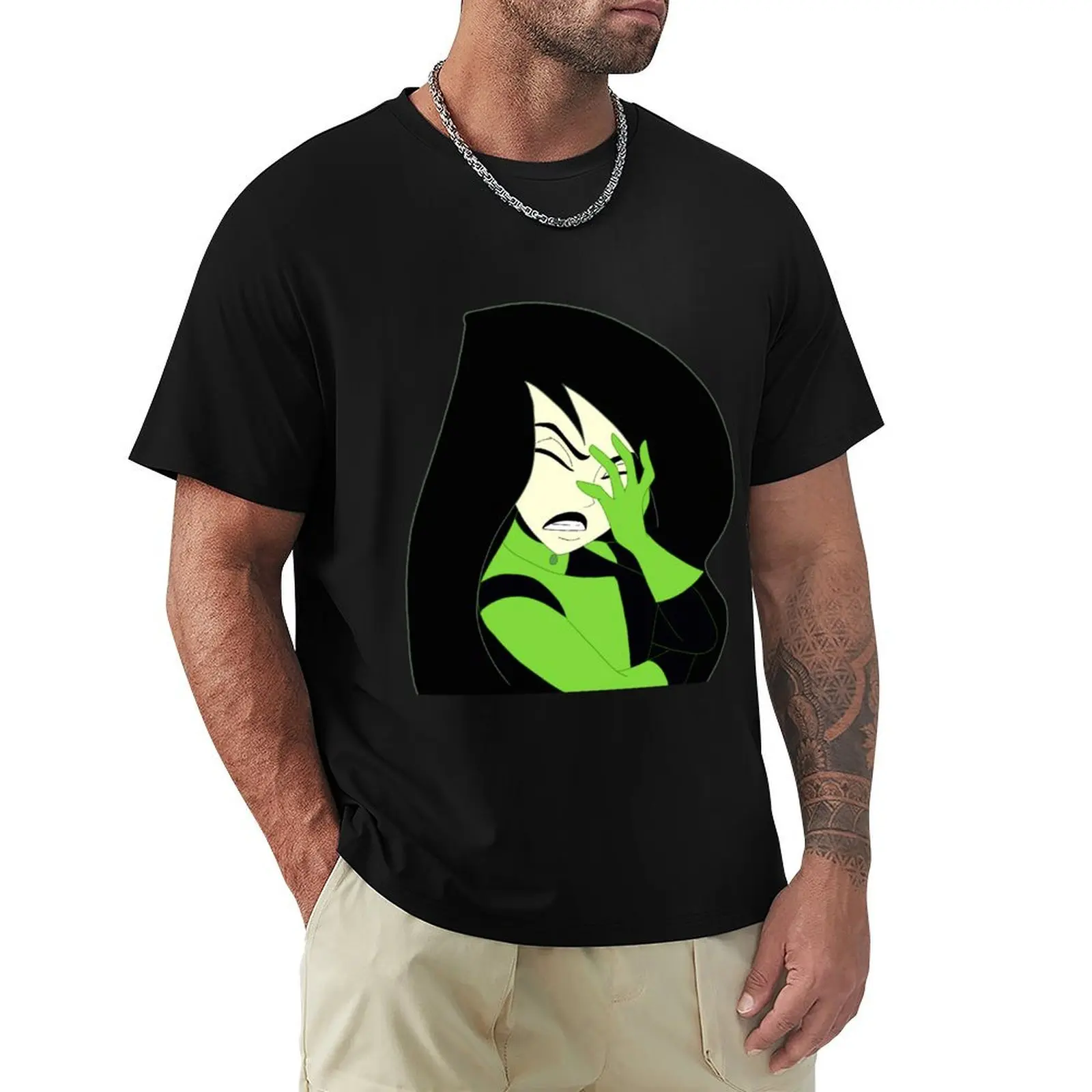 

Shego- Facepalm T-Shirt kawaii clothes Funny t-shirts Man t-shirt baggy shirts mens graphic t-shirts hip hop