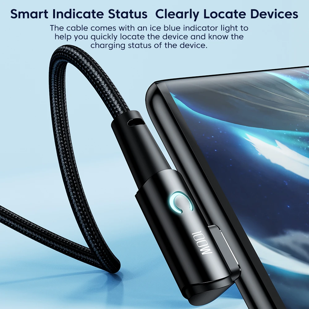 Toocki 90 度 USB タイプ C からタイプ C ケーブル高速充電 60 ワット 100 ワット PD USB C データコード iPad MacBook Pro Xiaomi Samsung Huawei