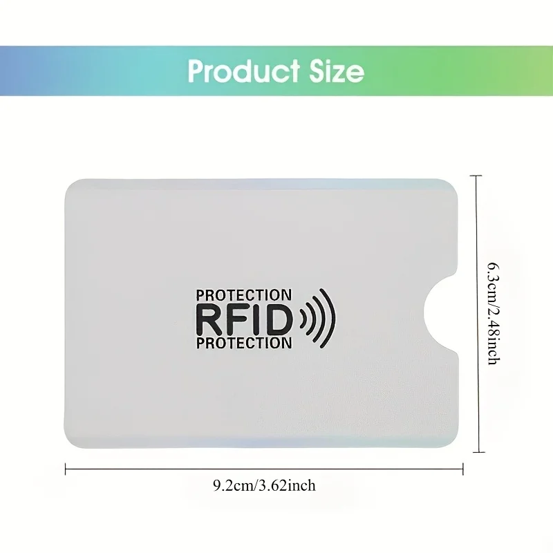 10Pcs RFID Blocking Card Sleeves Anti-Theft NFC Shielded ID Credit Card Protectors Geometric Card Holder Card Organizer Bag