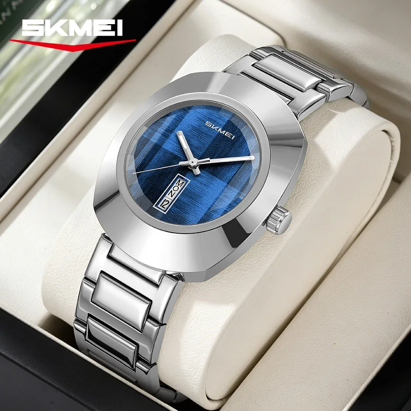 SKMEI 9410 Dial Men's Quartz Waterproof Weekly Calendar Business Luxury Men's Watch New Retro Design Premium Watch