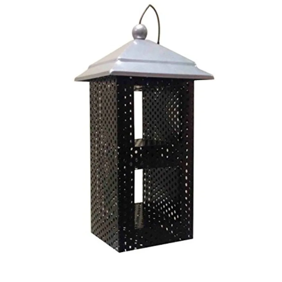 

FixtureDisplays® Set of 3 Metal Mesh Sunflower Seed Bird Feeder with Roof 1374-2
