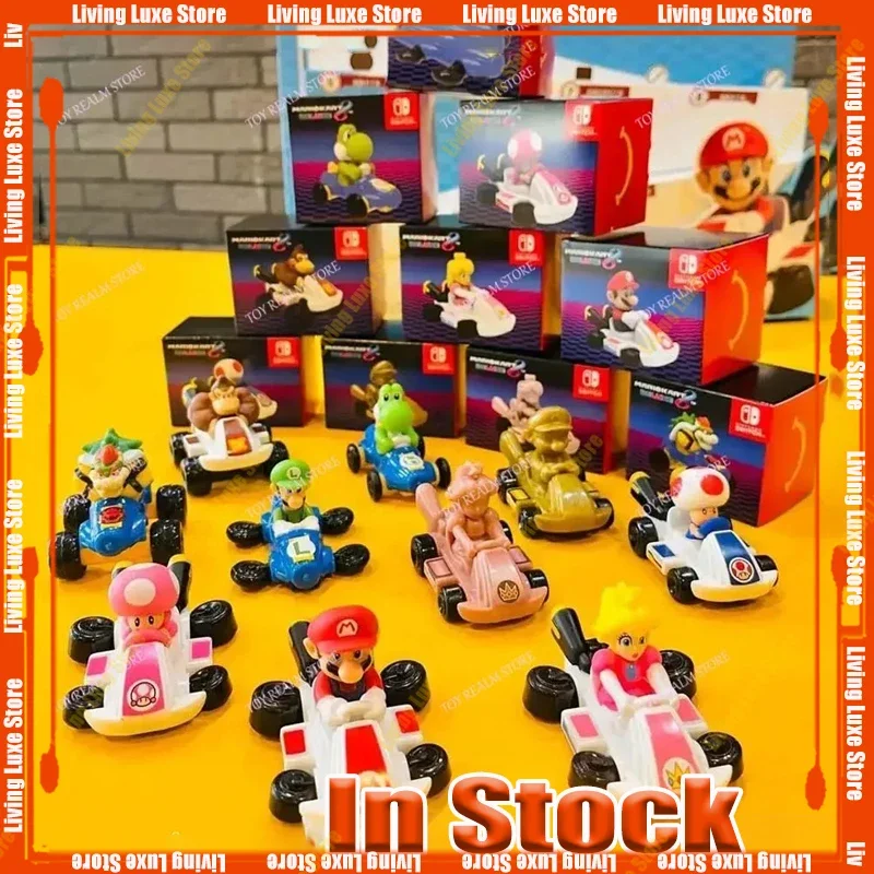 New McDonald Series Mario Kart Happy Meal Toys Figure Collectible Model Doll Desk Decoration Toys for Children Kart Toys Gifts