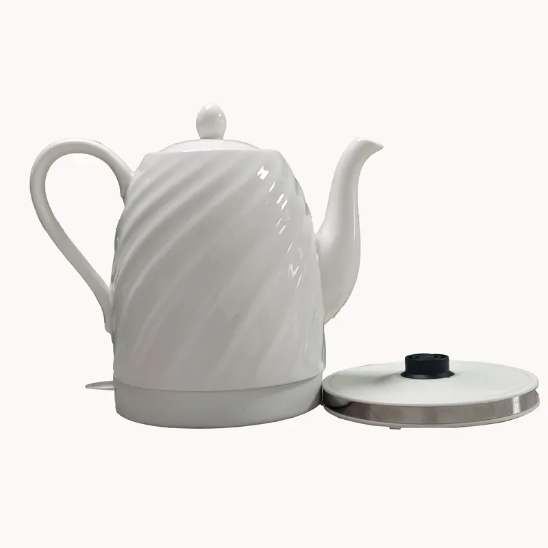 Smart Electric Kettle Ceramic Boiling Water Pot with Matching Ceramic Tray Set for Home Kitchen Use Fast Heating Auto Shut