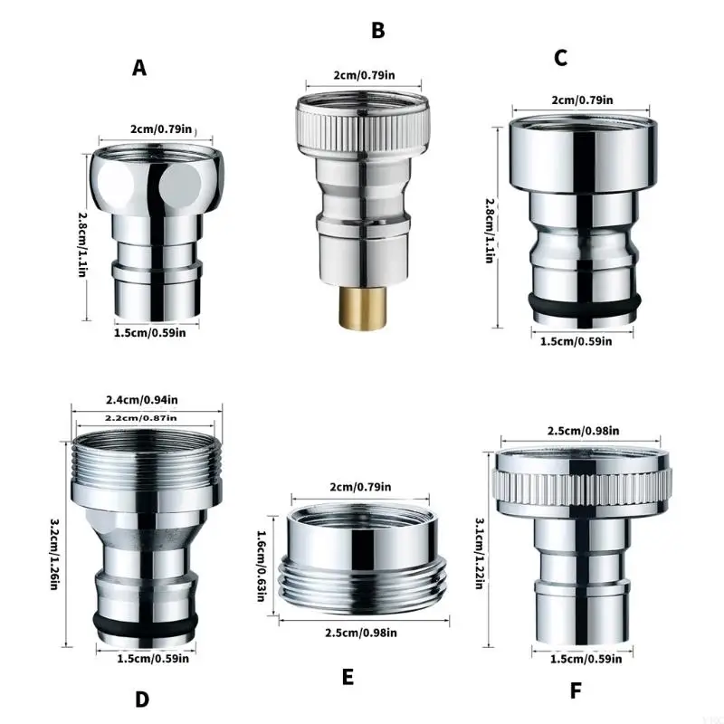 Multipurpose Universal Faucet Connectors for Mixers Tap Hose Adapter Quick Coupling Garden Supplies Hose Connection Y4QC