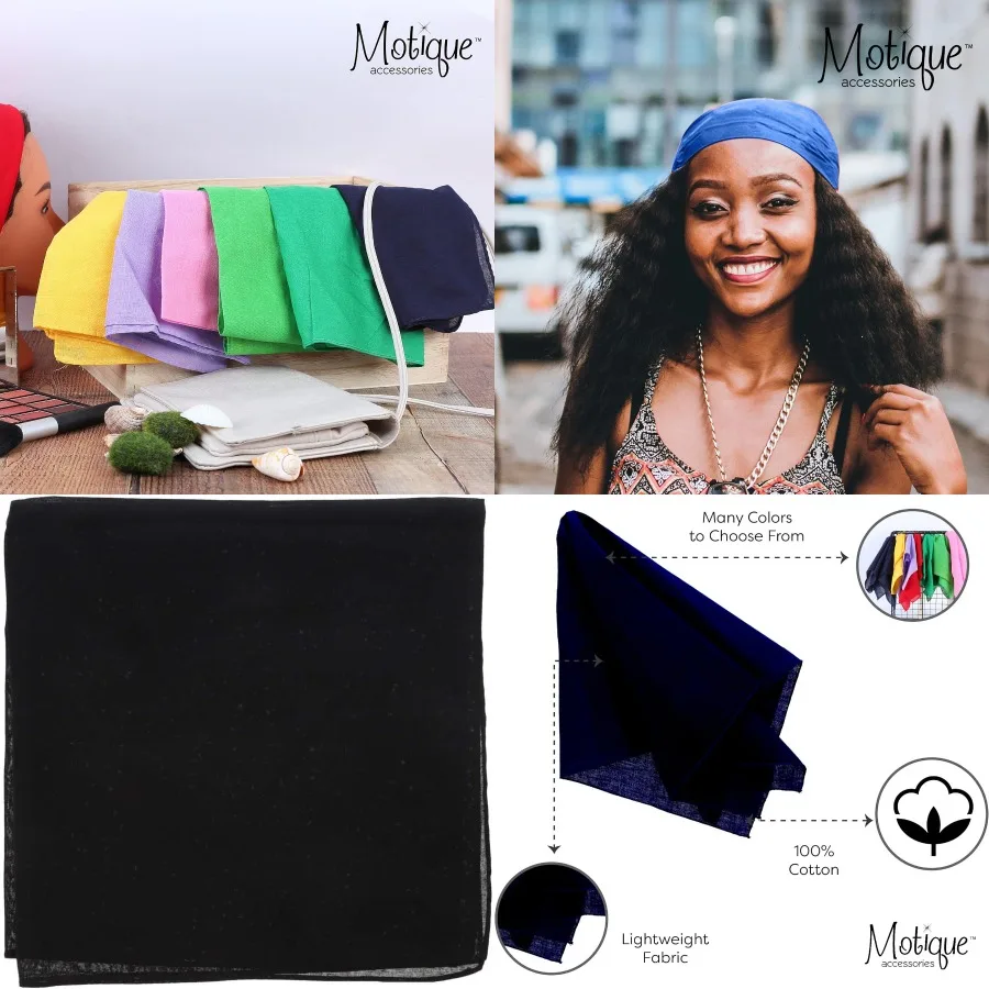 باندانا بلون موحد للمغامرات الخارجية مثالية للسفر الصيفي وإكسسوارات الموضة قماش خفيف الوزن وجيد التهوية مع