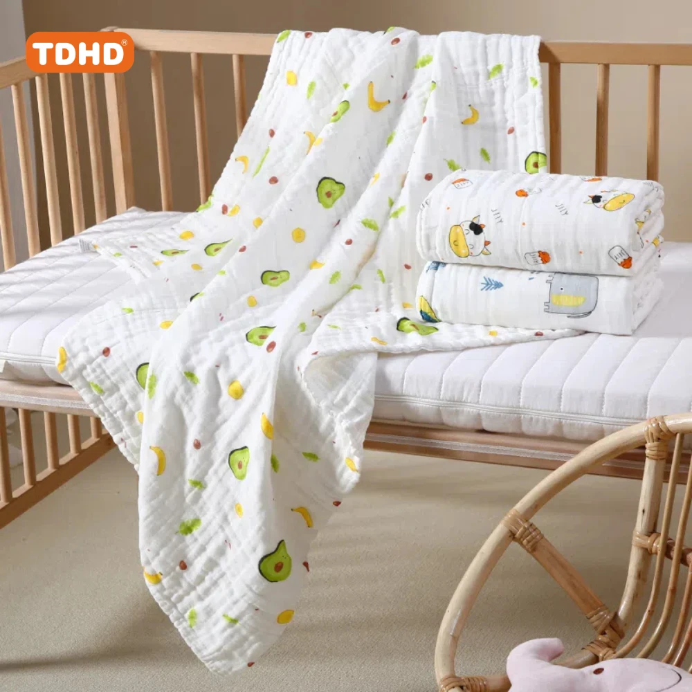 

TDHD A Bath Towel, a Highly Absorbent Six-Layer Gauze Towel, a Soft Towel Suitable for Boys And Girls, Essential for Babies