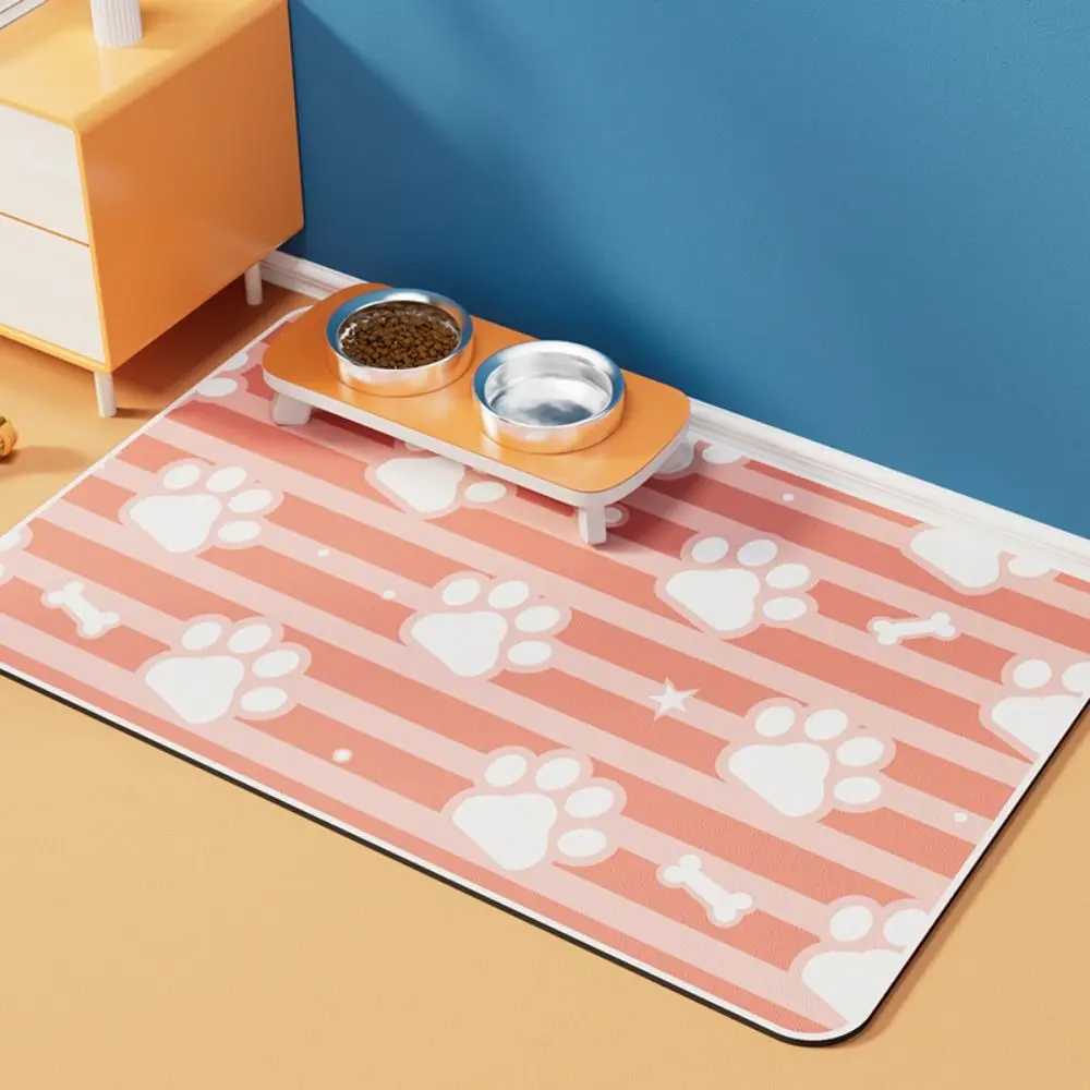 Non-slip Pet Mat for cat Color Pet Food Mat Pet Bowl Drinking Water Pad Dog Feeding Mat