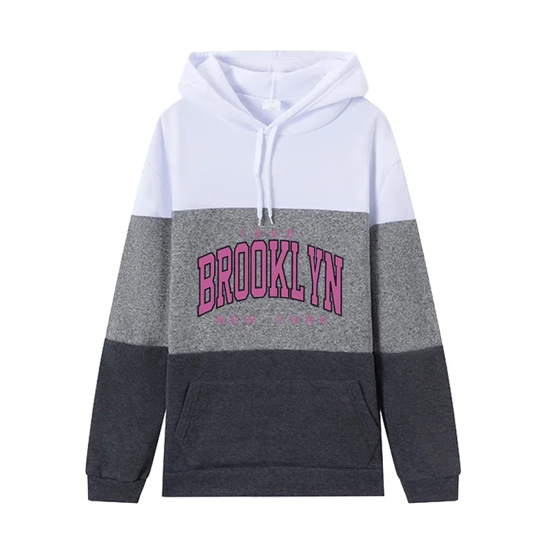 أنثى المنزل في الهواء الطلق الراحة فضفاضة البلوز بروكلين الأزياء هوديس للمرأة خريف شتاء اليومية عارضة رياضي قمصان سويت شيرت بقلنسوة