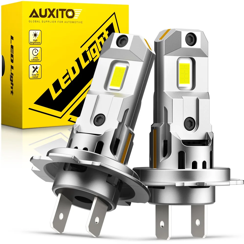 AUXITO H7 LED Headlight Bulb Mini Wireless CANBUS 60W 18000LM LED H7 Turbo Car Headlamp Turbo Auto LED Light 6500K Automobile