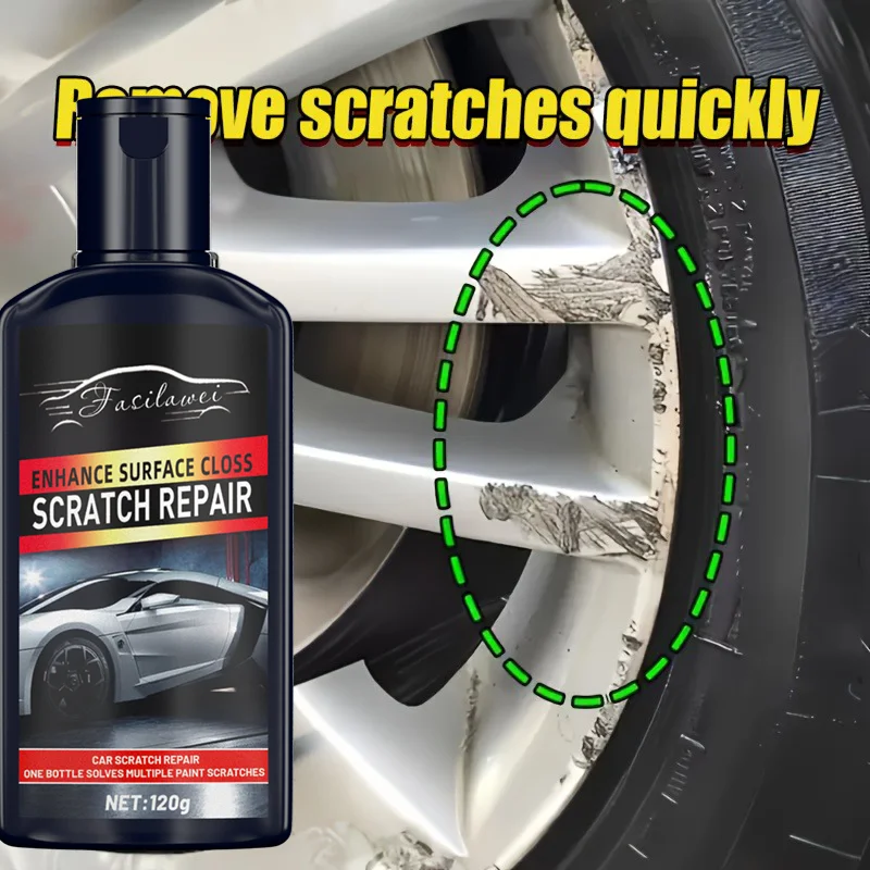 طقم إصلاح عجلة الدراجة النارية العالمية - عامل إصلاح الخدوش والتآكل لعجلة السبائك، كريم الصدأ المضاد للأكسدة، بوليس الإطارات والحافة