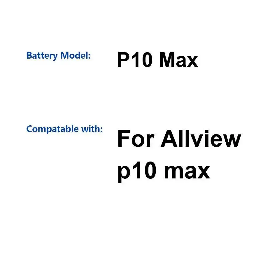 

Mobile Phone Battery 3200mAh For Allview p10 Max High-Efficiency