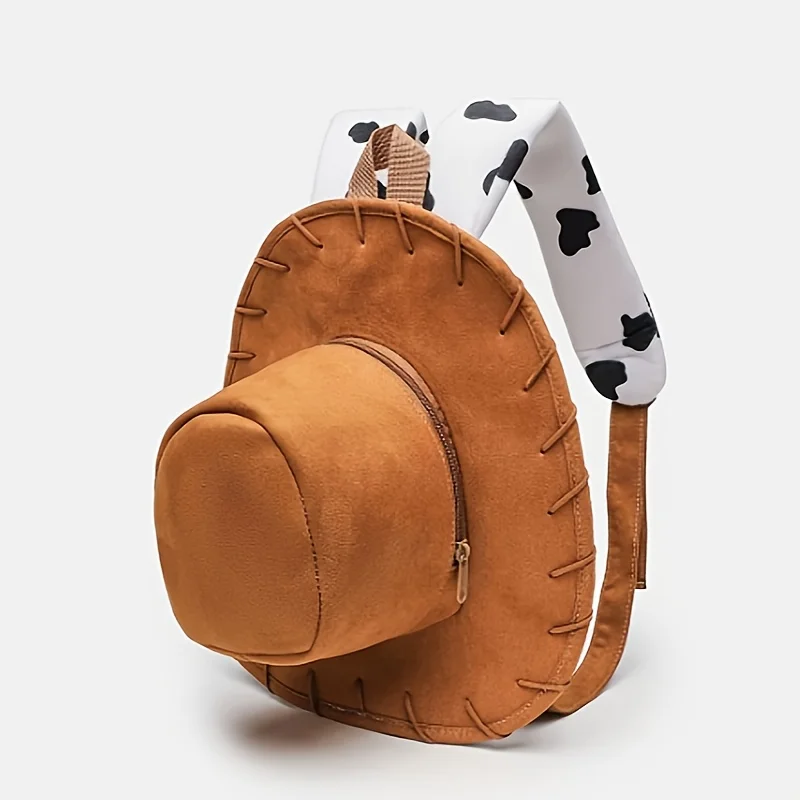 Cartoon Toy Story Woody Hat Rugzak Leuke reisrugzak met grote capaciteit Koeprint Bandjes Unisex Rugzak Reizen