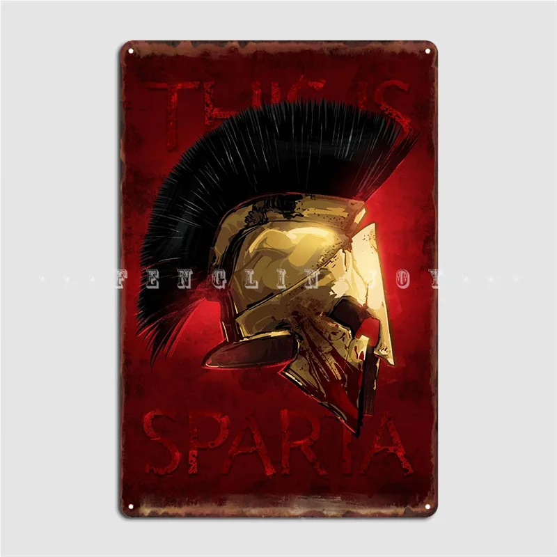 This Is Sparta 300 Metal Sign Cinema Kitchen Kitchen Classic Plates Tin Sign Poster