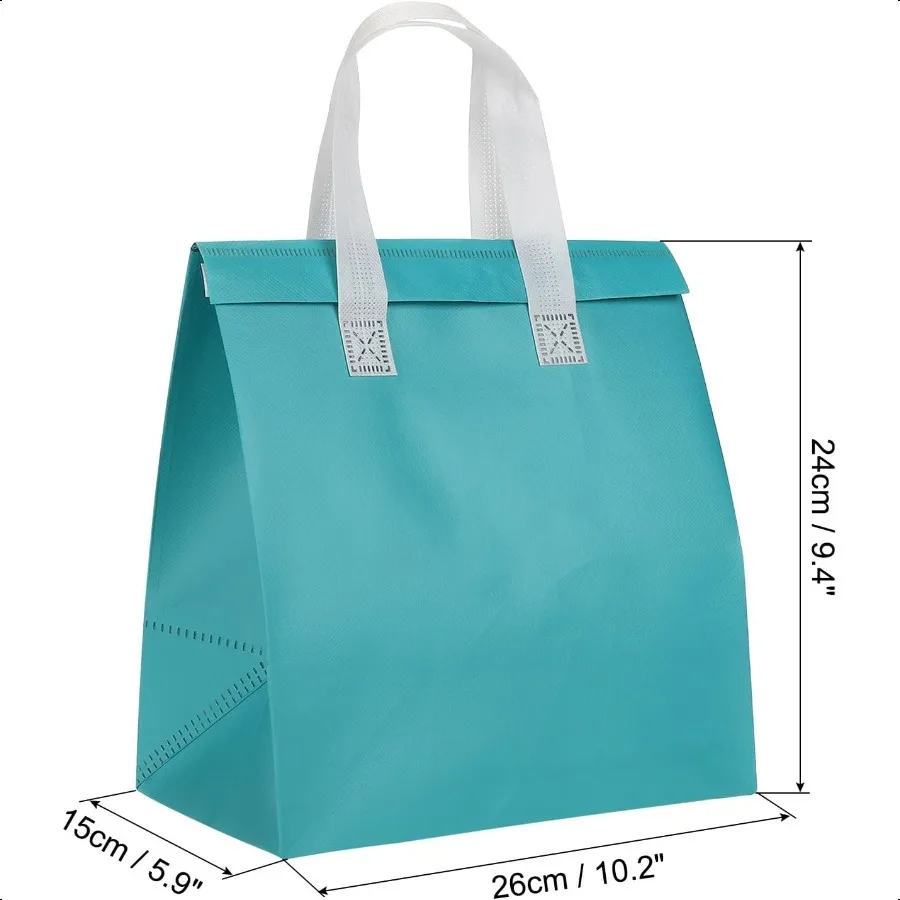 Bolsas aisladas para llevar, 35 Uds., bolsa térmica aislante, bolsas térmicas para comestibles, 9,4x5,9x10,2 pulgadas para entrega de alimentos fríos y calientes Bl