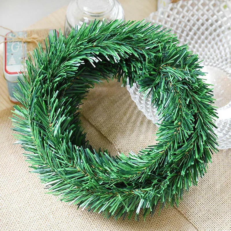 5.5Meter DIY Garland Christmas Decor Fireplace Xmas Tree Pine Leaves Wreaths Rattan For Christmas X'mas Fireplace Decor Garland