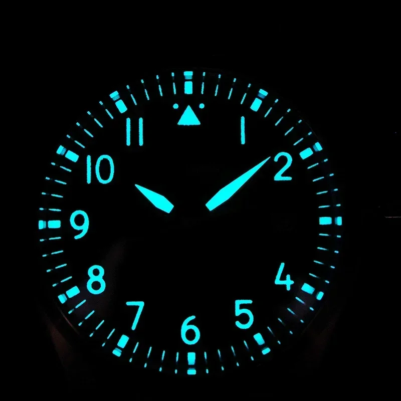 Cronos 39mm Watch For Men Pilot Flieger SW200 Movement Mechanical BGW-9 Super Lum Domed Sapphire Crystal 100M Waterproof L6012