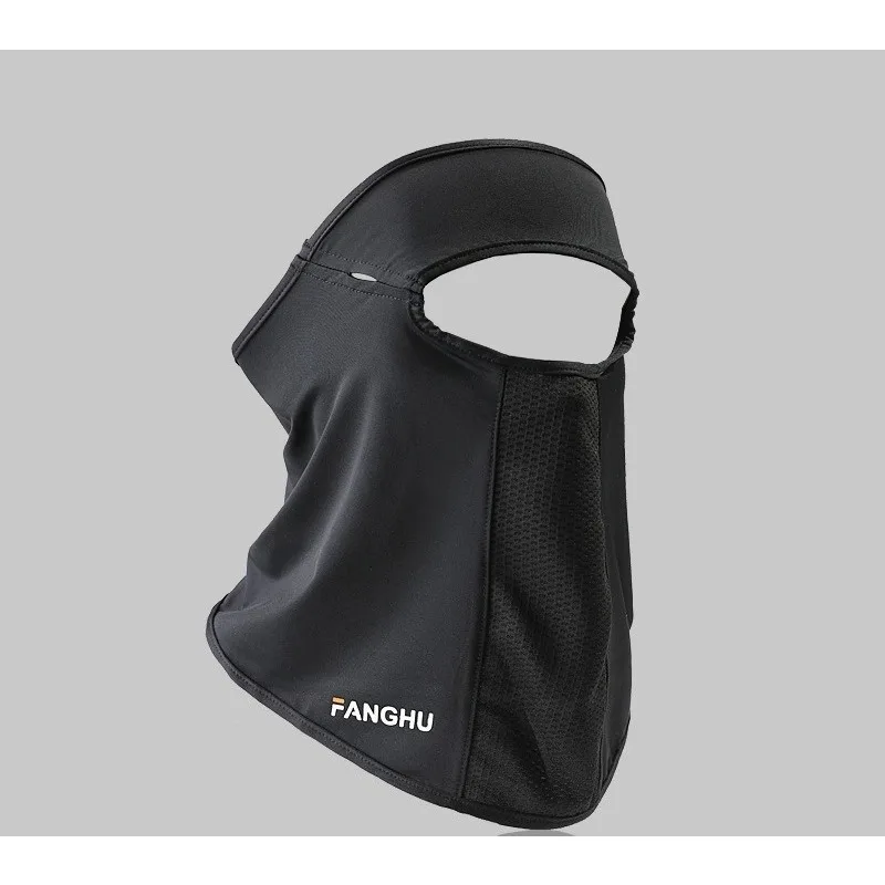 New Facial Gini Summer Sports Ear Cord Scarves Mask Neck Protection Anti-UV Ice Silk Sunscreen Mask Face Veil with Eyeglass Hole