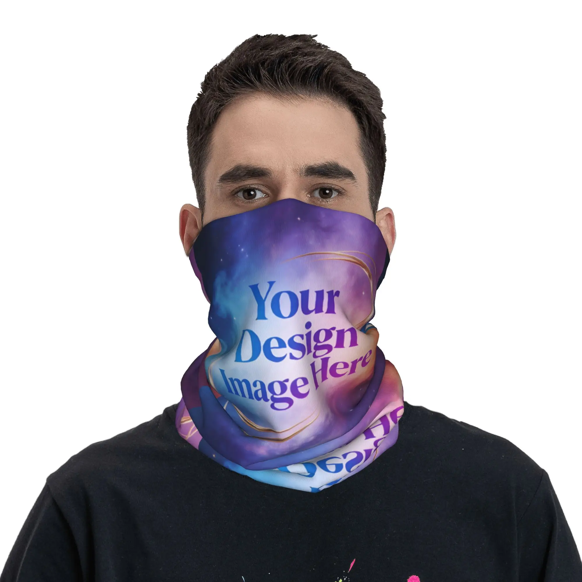 

Custom Your Image Logo Winter Headband Neck Warmer Men Women Ski Camping Tube Scarf Face Bandana Gaiter