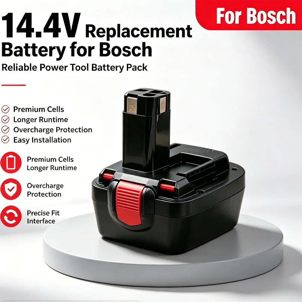 12800mAh 14.4V For Bosch BAT038 BAT040 BAT140 PSR14.4V E-2 GSR14.4V GDS35614 BAT041 Bottool Electric Tool Battery