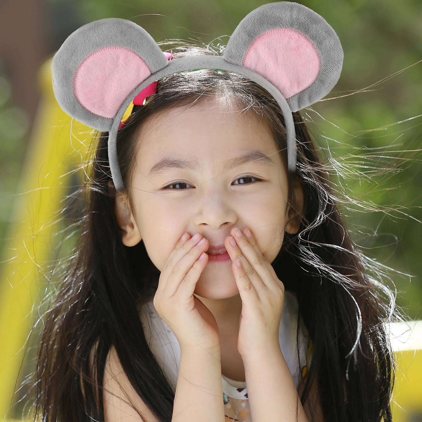 

2 Sets Mouse Costume Set For s Soft Ears Headband With Tail Party Decoration Halloween Cosplay Supplies 'S Animal
