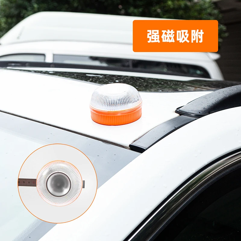 

1/2/4/6/8Pcs Portable Emergency Light Car Emergency Beacon Light 3 Colors Magnetic Induction Strobe Light Waterproof Flashlight