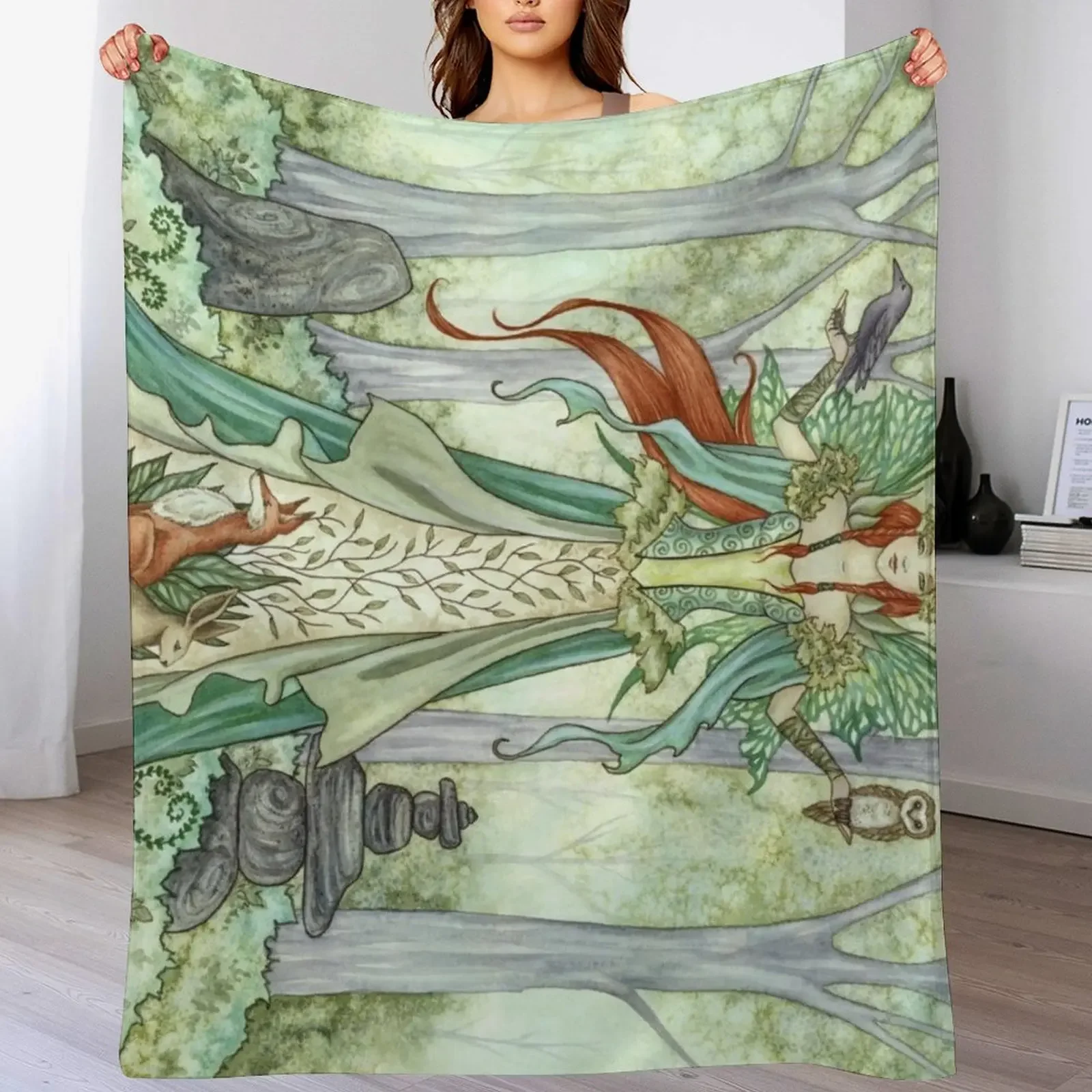

The Caretaker Throw Blanket Sofa Travel halloween Flannel Blankets