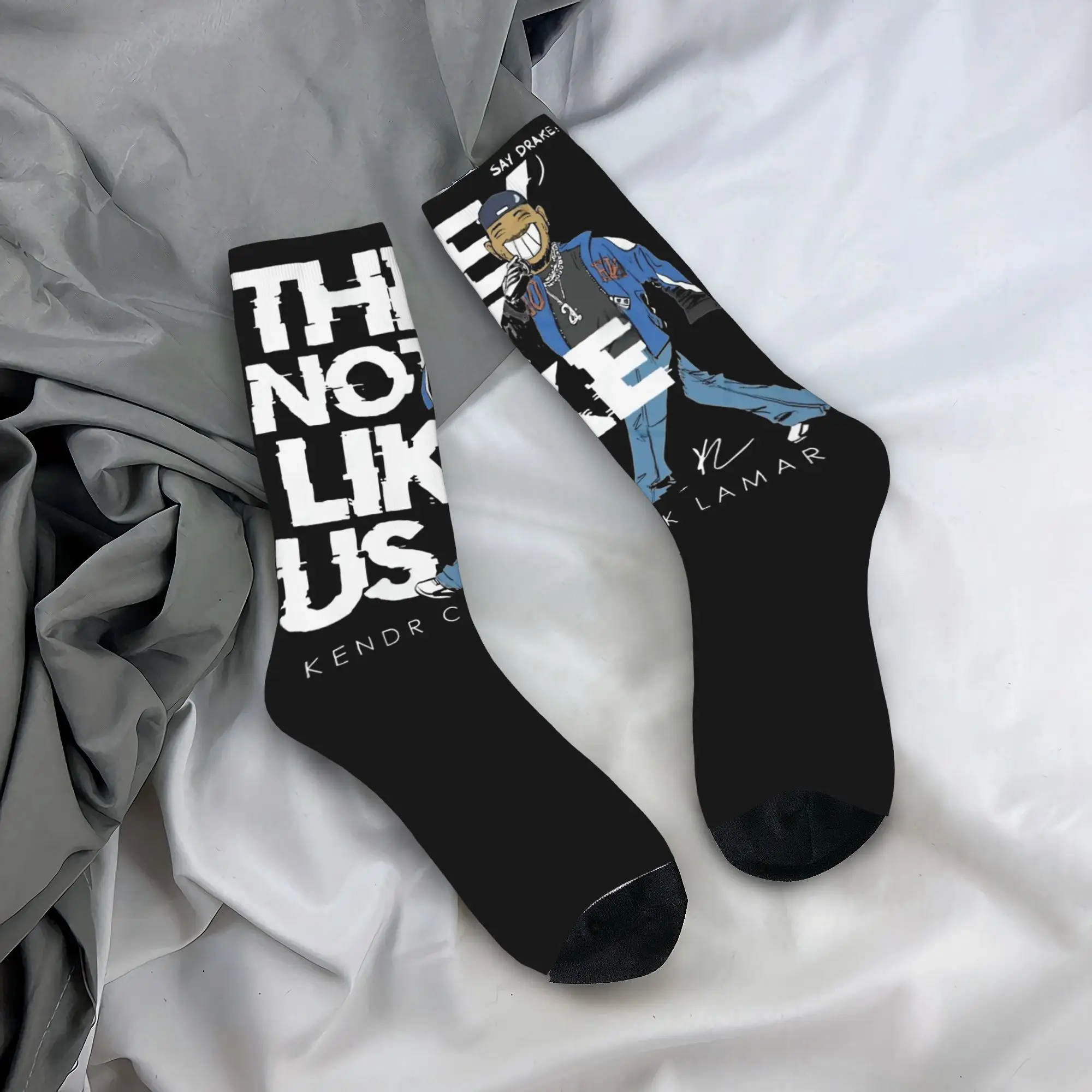 Kendrick Lamar Say Drake Print Socks Merch for Party Wear Sweat Absorbing Not Like Us Sock