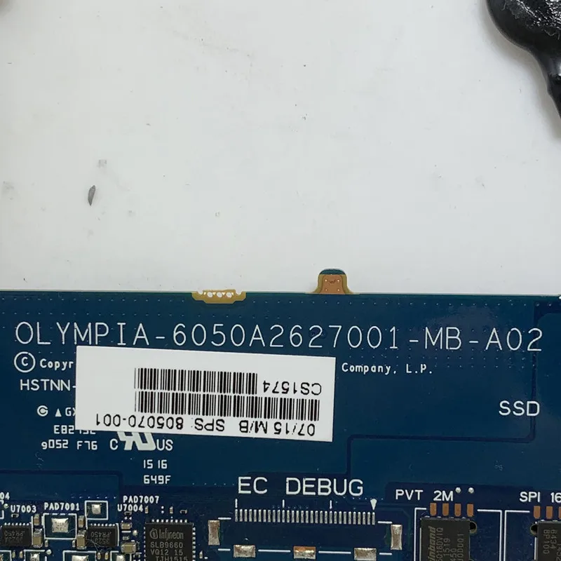 

For HP X2 1011 G1 805070-001 805070-501 805070-601 W/SR23L M5Y51 CPU Mainboard 6050A2627001-MB-A02 Laptop Motherboard 100%Tested