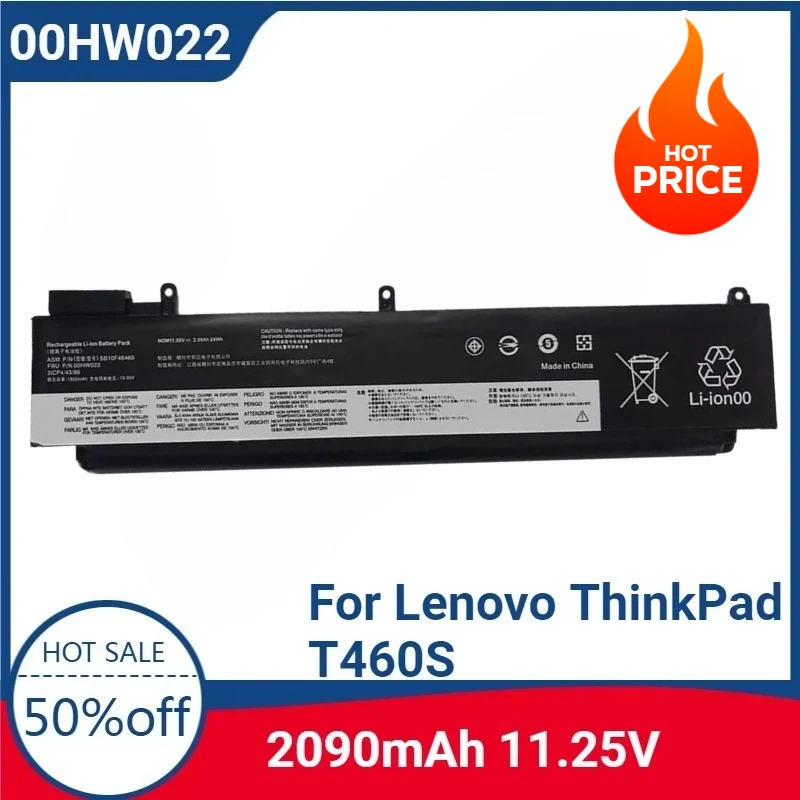 

For 00HW022 01AV405 00HW036 24Wh 2090mAh 11.4V High-quality Laptop Battery for Lenovo ThinkPad T460S T470s SB10F46460 SB10F46461